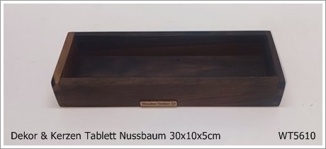 Dekor & Kerzen Tablett Nussbaum